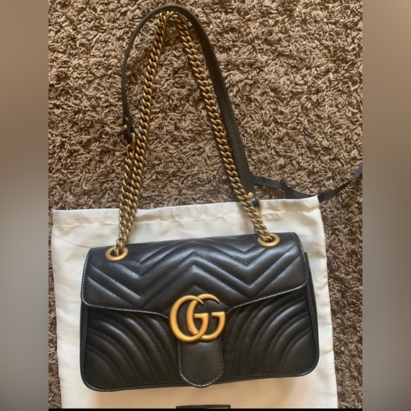 Gucci GG Marmont Small Shoulder Bag Matelassé - Picture 1 of 11